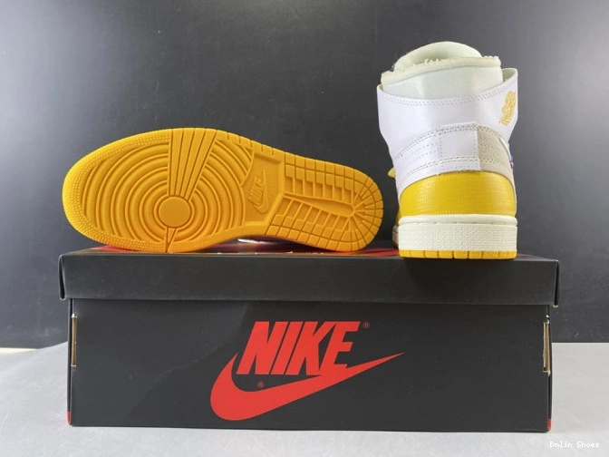Bmlin AQ0818-149 Off-White x 1 Air Yellow-Cone White Dark NRG Jordan Powder 0725